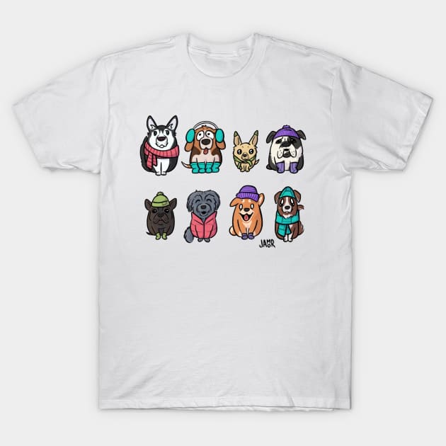 Winter Pups T-Shirt by jastinamor